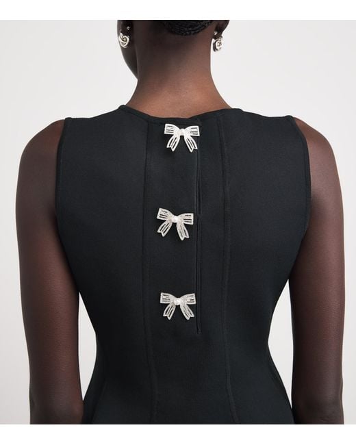 Maje Black Bow-Detail Mini Dress