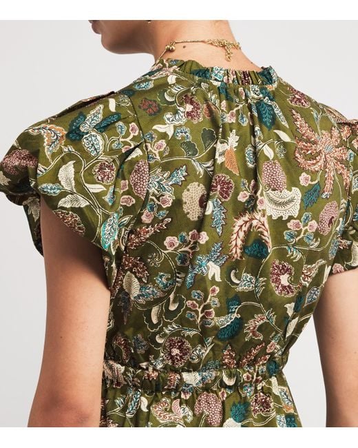 Ulla Johnson Green Izel Mini Dress