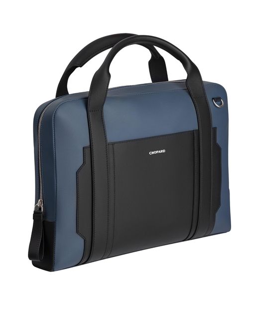 Chopard Blue Leather Heritage Briefcase for men