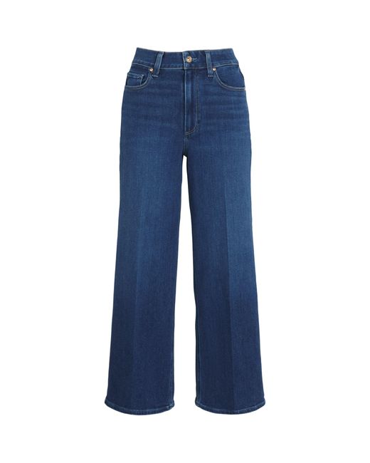 PAIGE Blue Anessa Wide-Leg Jeans