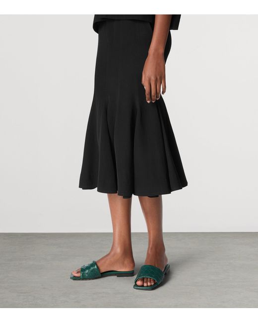 Bottega Veneta Green Lambskin Parco Mules