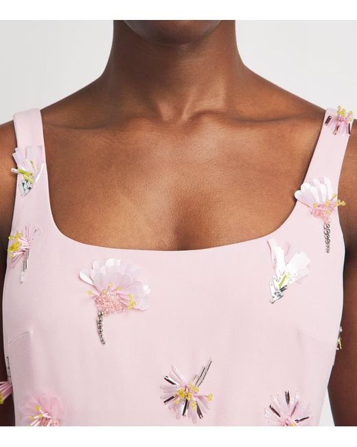 Jonathan Simkhai Pink Embellished Briella Gown