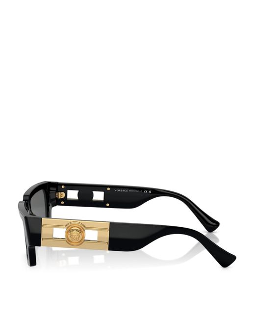 Versace Black Acetate Medusa-Detail Sunglasses