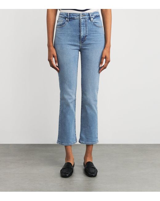 FRAME Blue The Pencil Crop Jeans