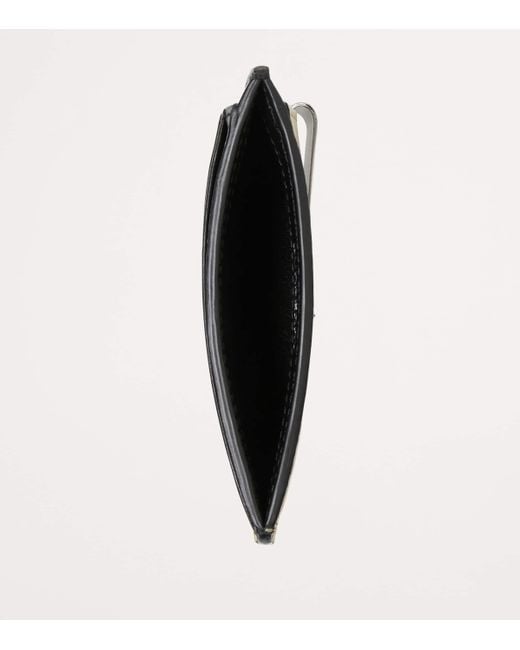 Burberry Black Check Money Clip Card Holder for men