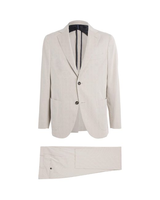 Slowear White Cotton 2-Piece Suit for men