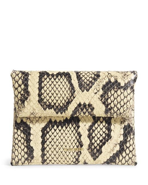 Jil Sander Natural Mini Leather Folded Cross-Body Bag