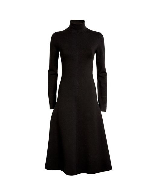 Joseph Black Silk-blend Midi Dress