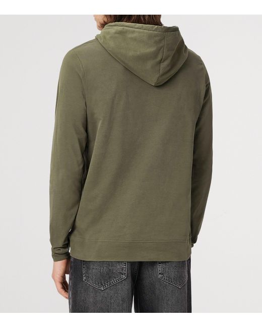 AllSaints Green Brace Over-The-Head Hoodie for men