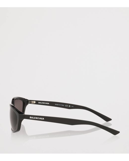 Balenciaga Gray Acetate Bb0401S Rectangular Sunglasses