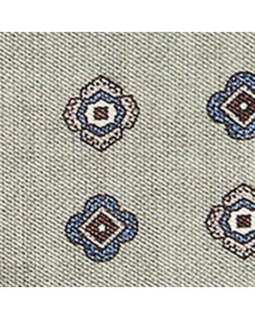 Brunello Cucinelli Metallic Silk Medallion Pocket Square for men