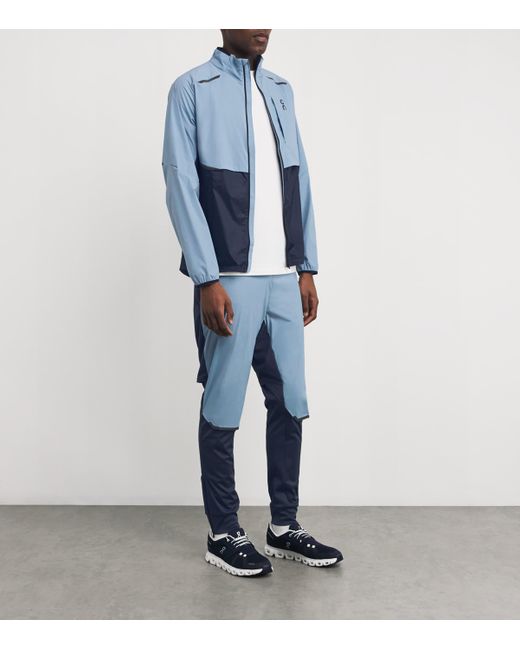 On Shoes Blue Packable Weather Jacket for men
