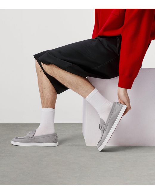 Christian Louboutin Gray Chambeliboat Bateau Loafer for men