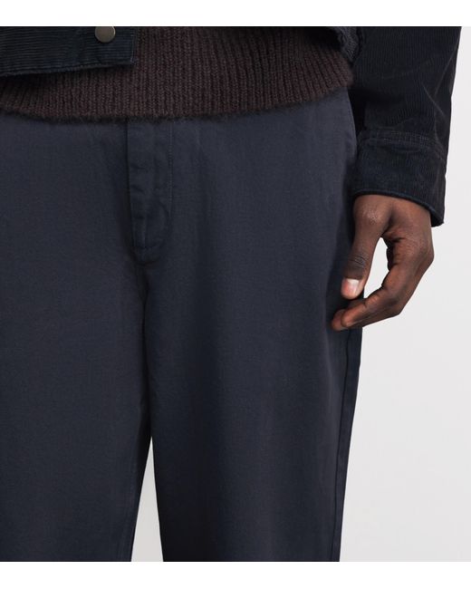 Wax London Blue Organic Cotton Kirt Trousers for men