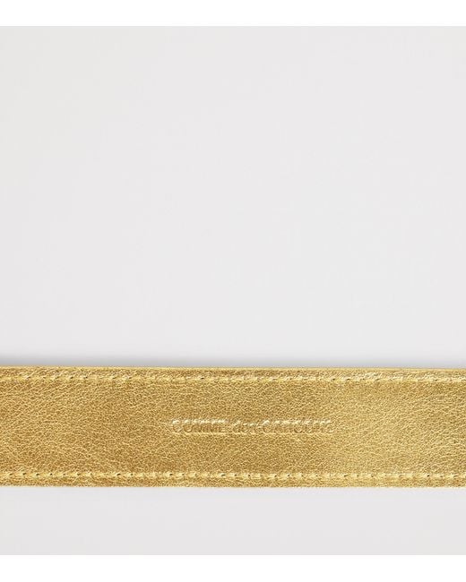 Comme des Garçons Metallic Leather Buckle Belt for men