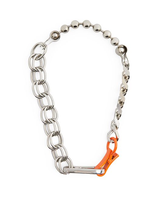 Heron Preston Metallic Multichain Necklace for men