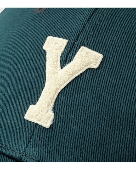 Saint Laurent Green Cotton Y Varsity Baseball Cap