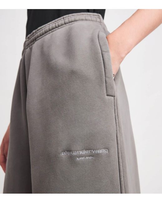 Alexander Wang Gray Cotton Articulated-Leg Sweatpants