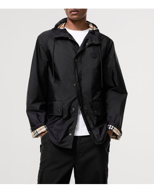 Burberry Black Hooded Pembrey Jacket for men