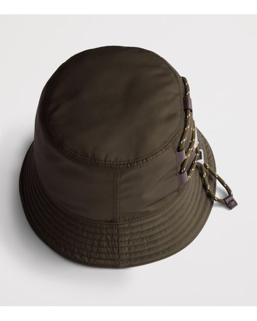 Prada Green Re-Nylon Logo Bucket Hat for men