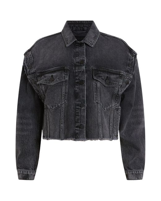 AllSaints Black Denim Chlo 2-in-1 Jacket