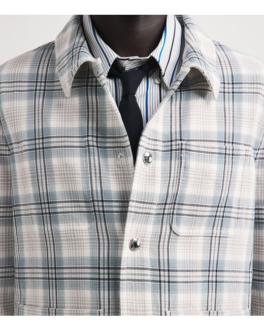 Thom Browne Multicolor Cotton-Blend Check Utility Shacket for men