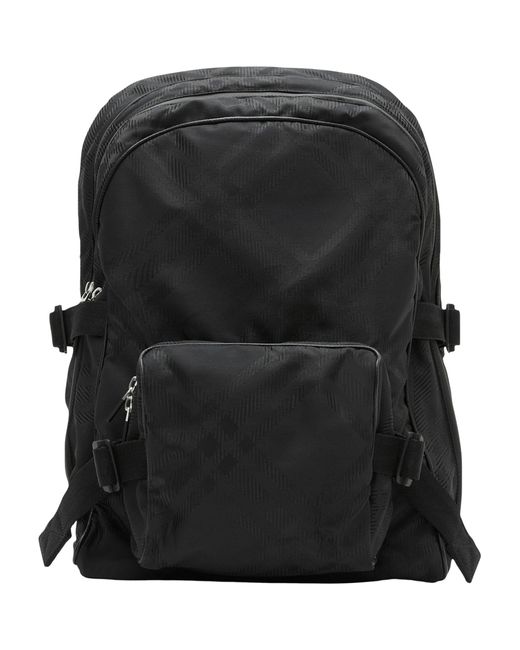 Burberry Black Jacquard Check Backpack for men