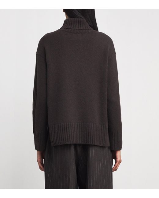 Harrods Black Cashmere Rollneck Sweater