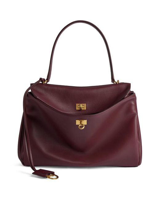 Balenciaga Purple Leather Rodeo Top-Handle Bag