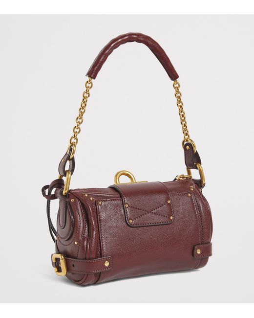 Chloé Purple Mini Leather Paddington Shoulder Bag
