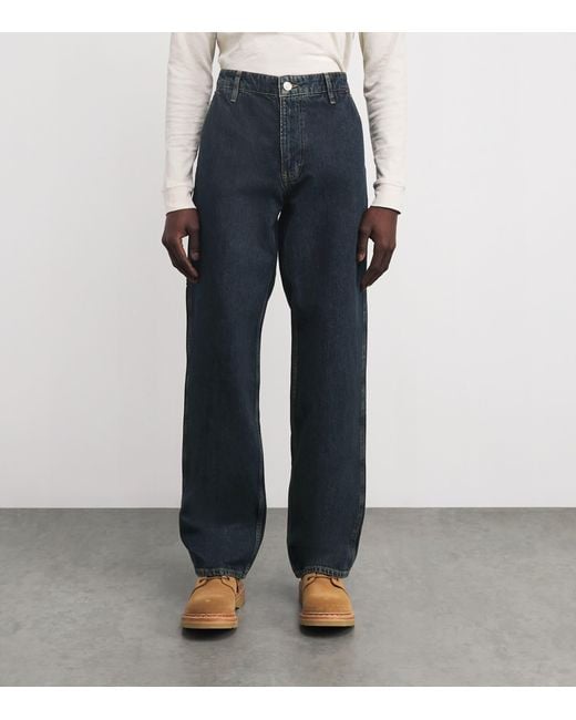 PAIGE Blue Utility-Detail Doheny Straight Jeans for men