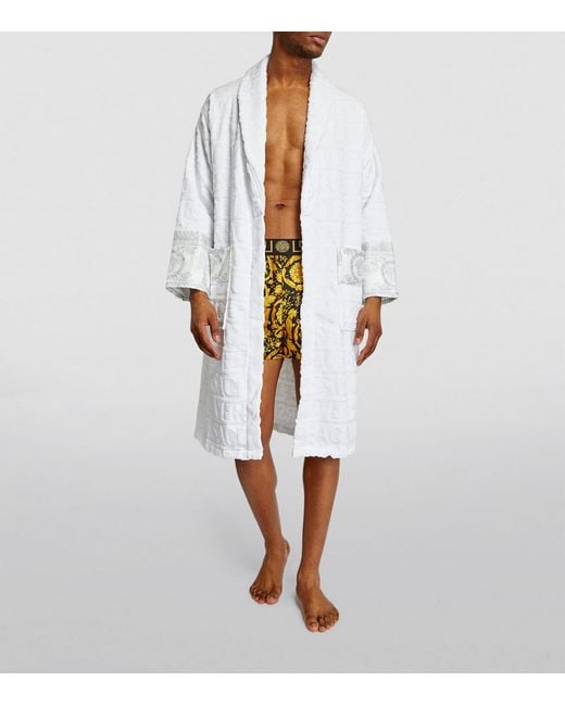 Versace White Baroque Bathrobe