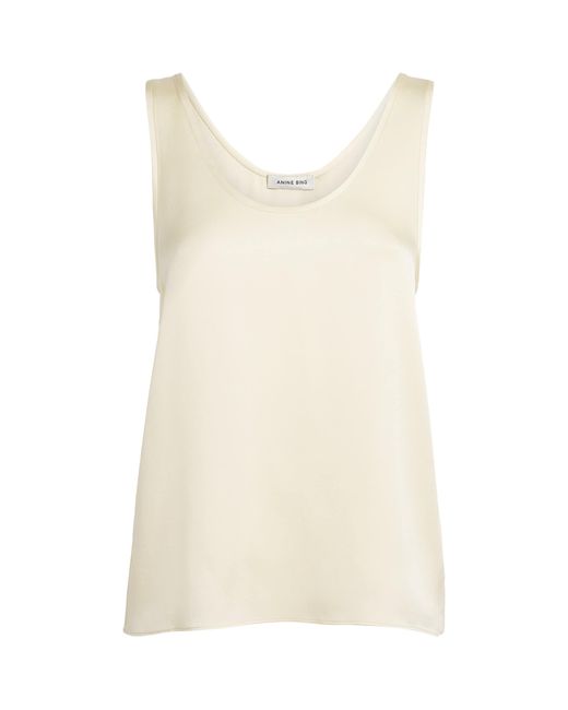 Anine Bing Natural Silk Lea Tank Top