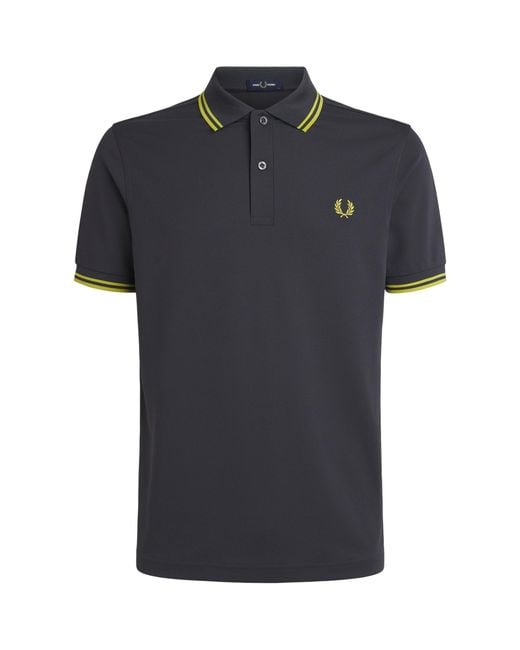 Fred Perry Black Piqué Logo Tennis Polo Shirt for men