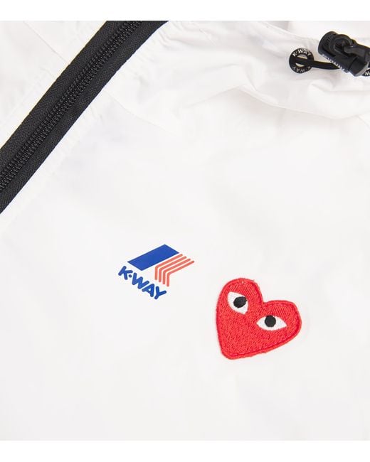 COMME DES GARÇONS PLAY White X K-Way Nylon Jacket for men