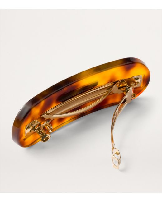 Prada Orange Logo Hair Clip