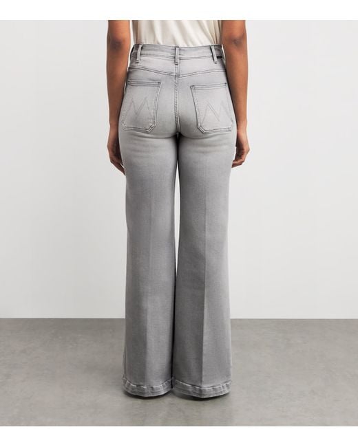 Mother Gray The Hustler Roller Sneak Jeans