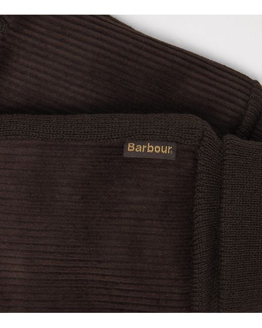 Barbour Brown Knitted Magnus Gloves for men