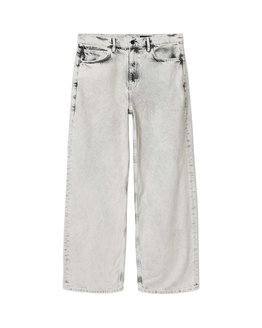 AllSaints Gray Lenny Lux Wide-Leg Jeans for men