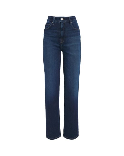 GOOD AMERICAN Blue Soft Tech Good True Straight Jeans