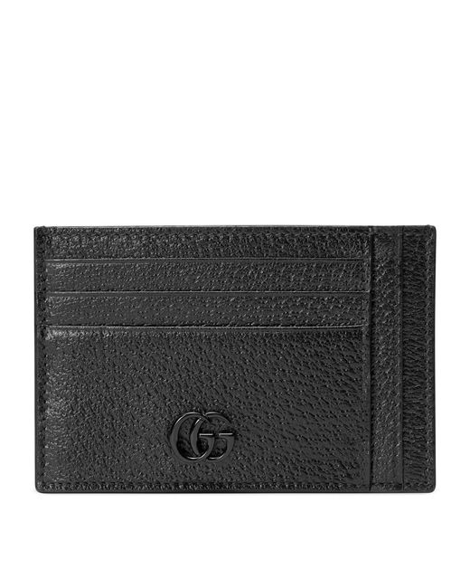 Gucci Black Leather Gg Marmont Card Holder for men