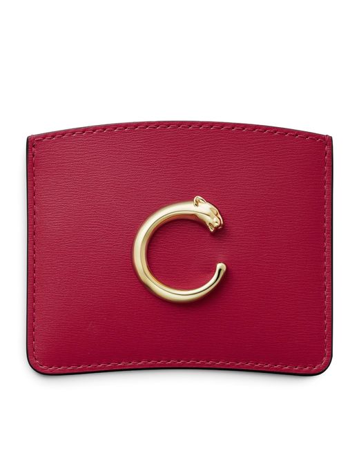 Cartier Red Panthère De Simple Card Holder