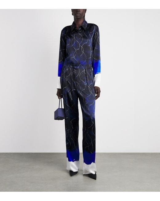 Roksanda Blue Silk Printed Leonara Blouse