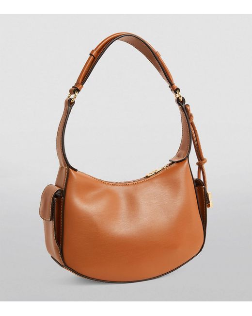 Ganni Brown Leather Swing Shoulder Bag