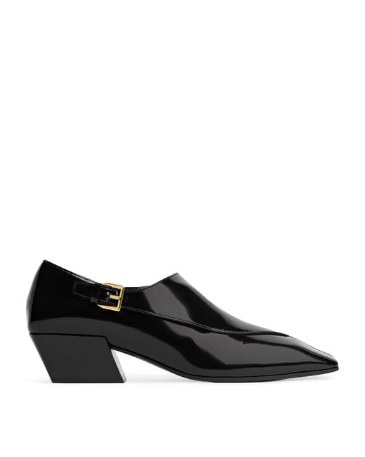 Bottega Veneta Black Leather Ventura Monk Strap Shoes 40