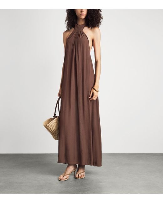Away That Day Brown Menorca Maxi Dress