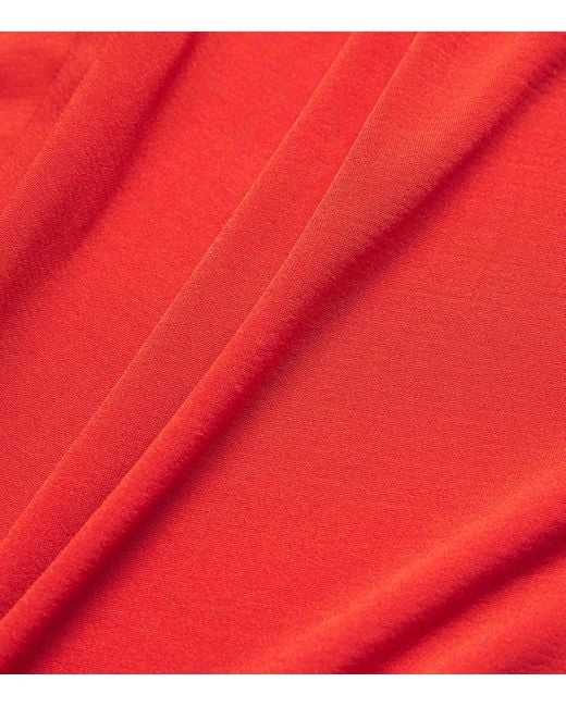 Nadine Mos Red Jersey Midi Slip Dress