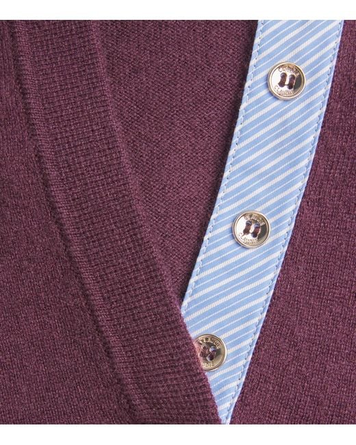 Claudie Pierlot Purple Wool-Cashmere Polo Sweater