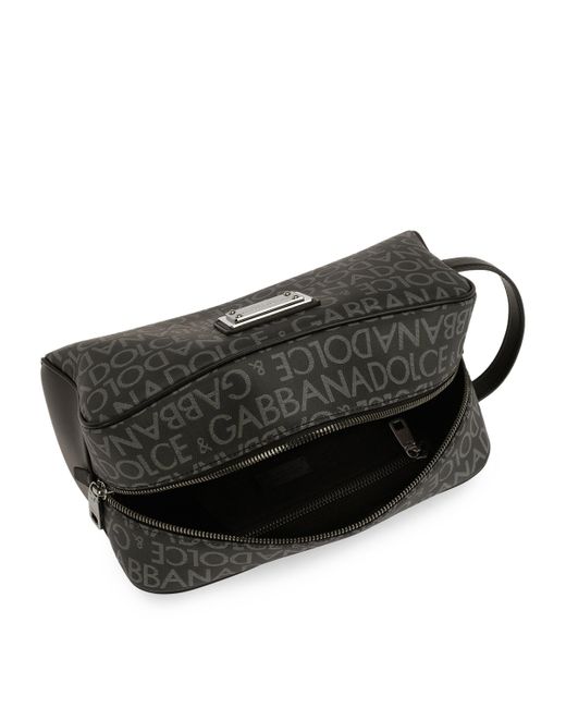 Dolce & Gabbana Black Monogram Wash Bag for men