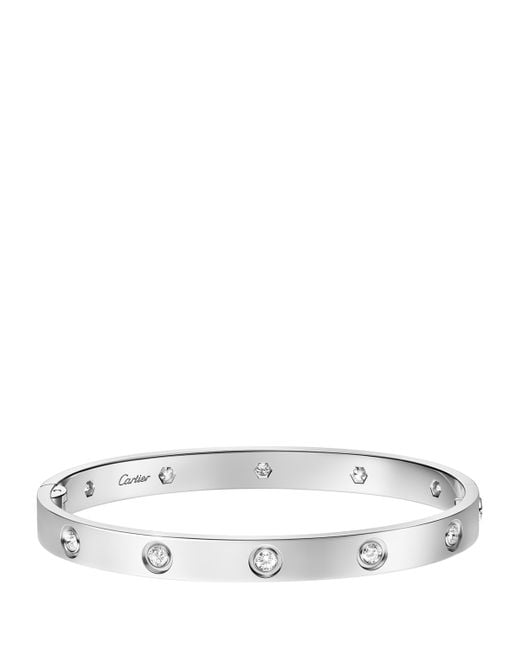 Cartier White And Diamond Love Bangle